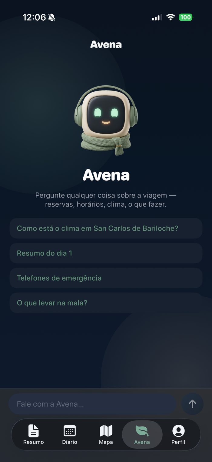 Conversa com a assistente Avena